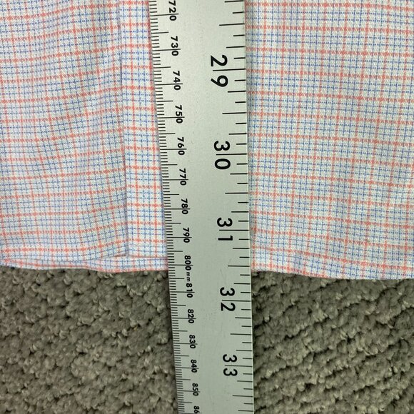 Twillory Shirt Men's 16.5 32/33 White Blue Pink Button Down Performance Non Iron - Picture 11 of 14